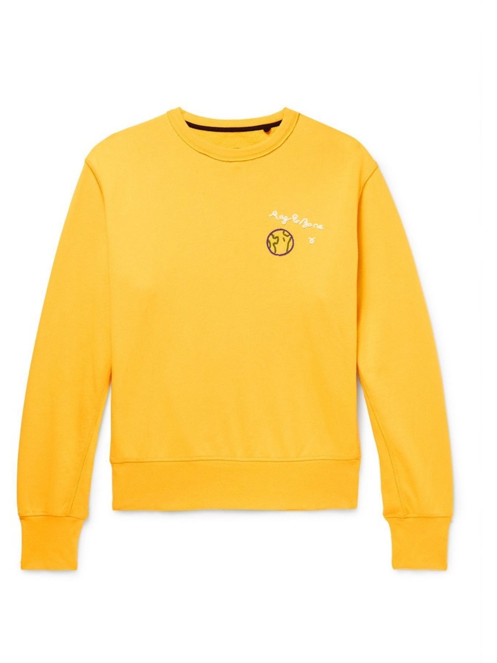 Rag & Bone Yellow Embroidered Crewneck